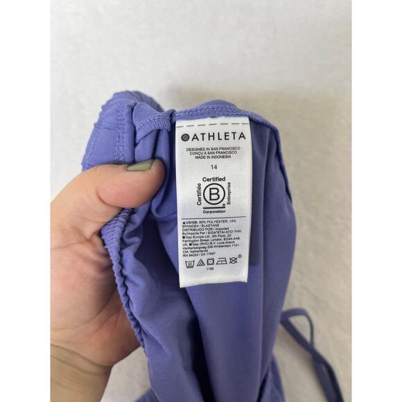 Athleta Arrival Straight Leg Pant Adonis Blue Ankle Length sz 14 Athleisure - Picture 5 of 9
